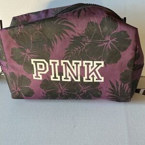 ⭐ Victoria’s Secret PINK Tropical Floral Cosmetic Bag Makeup Travel Pouch